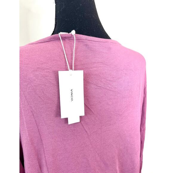 Vince Tunic Top in Purple Size XXXL Knit Pullover Long Sleeve Boat Neck - Picture 3 of 3